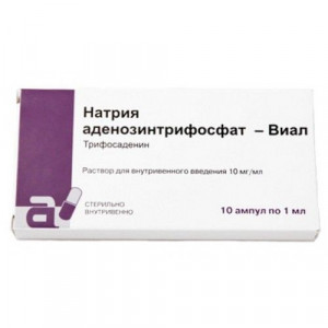 НАТРИЯ АДЕНОЗИНТРИФОСФАТ (АТФ) ВИАЛ 10МГ/МЛ. 1МЛ. №10 Р-Р Д/В/В АМП. НАТРИЯ АДЕНОЗИНТРИФОСФАТ (АТФ) ВИАЛ 10МГ/МЛ. 1МЛ. №10 Р-Р Д/В/В АМП.