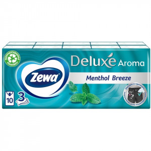 ЗЕВА ДЕЛЮКС ПЛАТКИ НОСОВЫЕ МЕНТОЛ №10Х10 [ZEWA DELUXE]