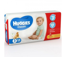 ХАГГИС ПОДГУЗНИКИ КЛАССИК 5 11-25КГ №58 [HUGGIES]