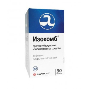 ИЗОКОМБ 60МГ.+300МГ.+120МГ.+225МГ.+20МГ. №50 ТАБ. /АКРИХИН/