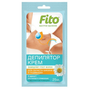 ФИТОКОСМЕТИК БЫСТРОЕ УДАЛЕНИЕ КРЕМ Д/ДЕПИЛ. БИКИНИ БЫСТРОЕ УДАЛЕНИЕ РОМАШКА 25МЛ. ФИТО