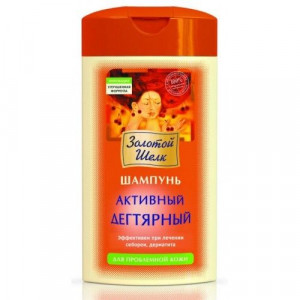 ЗОЛОТОЙ ШЕЛК ШАМПУНЬ АКТИВНЫЙ ДЕГТЯРНЫЙ Д/ПРОБЛ. КОЖИ 250МЛ.
