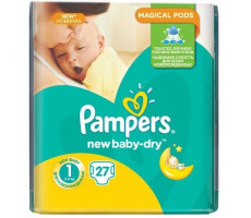 ПАМПЕРС ПОДГУЗН. БЕБИ ДРАЙ 1 2-5КГ №27 Д/НОВОРОЖД. [PAMPERS]