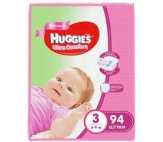 ХАГГИС ПОДГУЗНИКИ УЛЬТРА КОМФОРТ 5-9КГ Д/ДЕВ. №94 [HUGGIES]