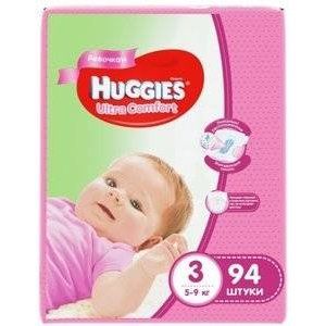 ХАГГИС ПОДГУЗНИКИ УЛЬТРА КОМФОРТ 5-9КГ Д/ДЕВ. №94 [HUGGIES]