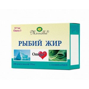 МИРРОЛЛА РЫБИЙ ЖИР ЛАМИНАРИЯ 370МГ. №100 КАПС.