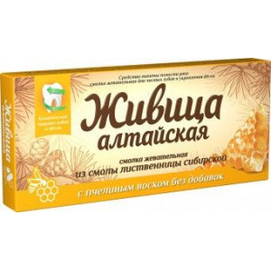 ЖИВИЦА АЛТАЙСКАЯ ЖЕВ.РЕЗИНКА ЛИСТВЕННИЦЫ ПЧЕЛ.ВОСК 0,8Г. №4