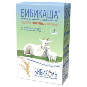 БИБИКАША КАША 200Г. ОВСЯНКА НА КОЗ.МОЛ. 5+МЕС.
