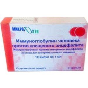 ИММУНОГЛОБУЛИН П/КЛЕЩ. ЭНЦЕФ. 1МЛ. 1ДОЗА №10 Р-Р Д/В/М АМП. /МИКРОГЕН/
