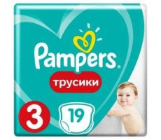 ПАМПЕРС ПОДГУЗН. ПАНТС ТРУСИКИ 3 МИДИ 6-11КГ №19 [PAMPERS]