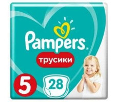 ПАМПЕРС ПОДГУЗН. ПАНТС ТРУСИКИ ЮНИОР 12-18КГ №28 [PAMPERS]