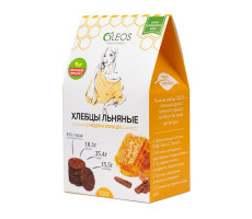 ОЛЕОС ХЛЕБЦЫ ЛЬНЯНЫЕ С МЕДОМ И КОРИЦЕЙ 100Г. [OLEOS]