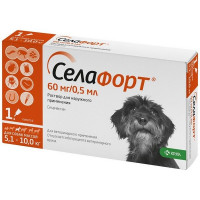 СЕЛАФОРТ 60МГ/0,5МЛ. №1 Р-Р Д/НАРУЖ.ПРИМ. Д/СОБАК (ВЕТ.)