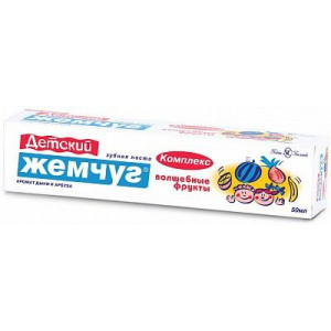 НОВЫЙ ЖЕМЧУГ ЗУБ.ПАСТА ДЕТСК. ВОЛШЕБНЫЕ ФРУКТЫ 50МЛ.