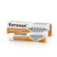 КЕТОНАЛ 5% 50Г. КРЕМ Д/НАРУЖ.ПРИМ. ТУБА 1+1 /ЛЕК/