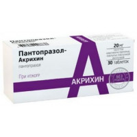 ПАНТОПРАЗОЛ-АКРИХИН 20МГ. №30 ТАБ.КШ/РАСТВ. П/П/О