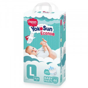 ЙОКОСАН ПОДГУЗНИКИ-ТРУСИКИ ЭКОНОМ 9-14КГ. Р.L №44 [YOKOSUN]