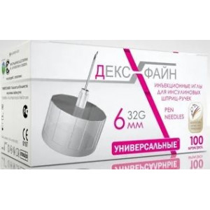 ИГЛА ДЕКСФАЙН 32G 0,23Х6ММ. №100 [DEXFINE]