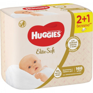 ХАГГИС САЛФЕТКИ ДЕТСКИЕ ЭЛИТ СОФТ №168 [HUGGIES]