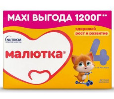 МАЛЮТКА 4 МОЛОЧКО ДЕТСКОЕ 1200Г. (600Г.Х2) 18+МЕС.