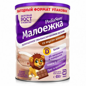 ПЕДИАШУР МАЛОЕЖКА ШОКОЛАД 850Г. БАНКА