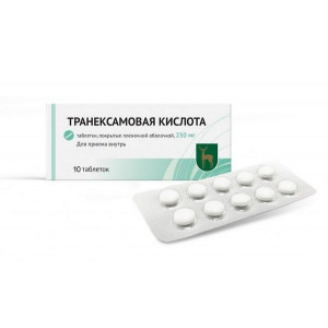 ТРАНЕКСАМОВАЯ КИСЛОТА 250МГ. №10 ТАБ. П/П/О /МЭЗ/МОСКОВСКИЙ ЭНД.ЗАВОД/ ТРАНЕКСАМОВАЯ КИСЛОТА 250МГ. №10 ТАБ. П/П/О /МЭЗ/МОСКОВСКИЙ ЭНД.ЗАВОД/