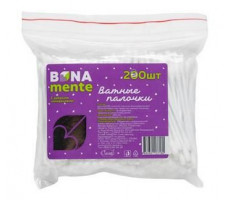 БОНА МЕНТЕ ВАТНЫЕ ПАЛОЧКИ №200 ПЭТ [BONA MENTE]