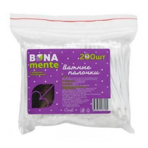 БОНА МЕНТЕ ВАТНЫЕ ПАЛОЧКИ №200 ПЭТ [BONA MENTE]