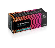 РОЗУВАСТАТИН МЕДИСОРБ 20МГ. №30 ТАБ. П/П/О БЛИСТ. /МЕДИСОРБ/