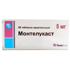 МОНТЕЛУКАСТ 5МГ. №30 ТАБ.ЖЕВ. /РЕПЛЕКФАРМ/БЕРЕЗОВСКИЙ/