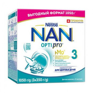 НАН-3 СМЕСЬ МОЛОЧНАЯ ОПТИПРО 1050Г. 12+МЕС. [NAN]