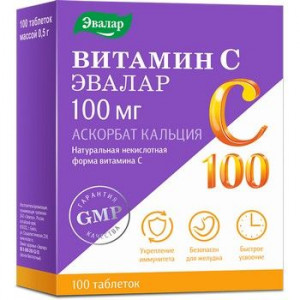 АНТИ-ЭЙДЖ ВИТ.С АСКОРБАТ КАЛЬЦИЯ 100МГ. №100 ТАБ. /ЭВАЛАР/ [ANTI-AGE]