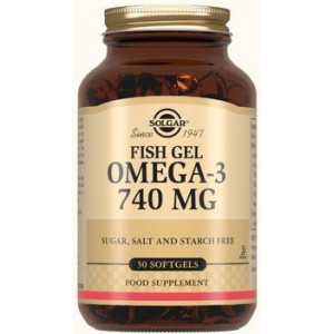 СОЛГАР КОНЦЕНТРАТ РЫБЬЕГО ЖИРА ОМЕГА-3 740МГ. №50 КАПС. [SOLGAR]