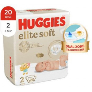 ХАГГИС ПОДГУЗНИКИ ЭЛИТ СОФТ 2 4-6КГ №20 [HUGGIES]
