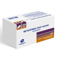 МЕТФОРМИН ЛОНГ КАНОН 1000МГ. №60 ТАБ.ПРОЛОНГ. БАНКА /КАНОНФАРМА/