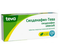 СИЛДЕНАФИЛ-ТЕВА 100МГ. №12 ТАБ. П/П/О
