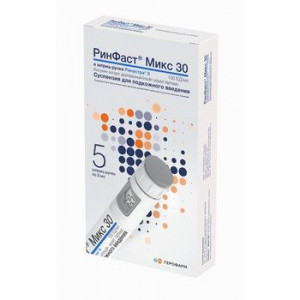 РИНФАСТ МИКС 30 100ЕД/МЛ. 3МЛ. №5 СУСП. Д/П/К ВВЕД. КАРТРИДЖ+ШПРИЦ-РУЧКА РИНАСТРА II /ГЕРОФАРМ/