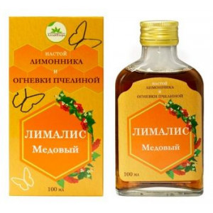 АЛТАЙФЛОРА ЛИМАЛИС ФОРТЕ МЕДОВЫЙ НАСТОЙ ЛИМОННИКА И ОГНЕВКИ ПЧЕЛ. 100МЛ.