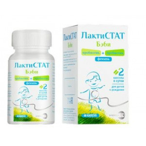 ЛАКТИСТАТ БЕБИ ПРОБИОТИК+ПРЕБИОТИК+ФЕНХЕЛЬ 600МГ. №60 КАПС.