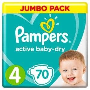 ПАМПЕРС ПОДГУЗН. АКТИВ БЕБИ ДРАЙ 4 МАКСИ 9-14КГ №70 [PAMPERS]