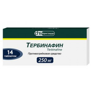 ТЕРБИНАФИН 250МГ. №14 ТАБ. /ФАРМСТАНДАРТ ЛЕКСРЕДСТВА/