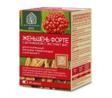 ЖЕНЬШЕНЬ ФОРТЕ+ВИТ.С ЭКСТРАКТ-ВИС 400МГ. №30 КАПС.