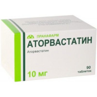 АТОРВАСТАТИН 10МГ. №90 ТАБ. П/П/О /ПРАНАФАРМ/