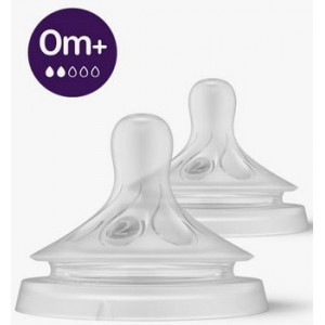 АВЕНТ СОСКА НАТУРАЛ МЕДЛ.ПОТОК СИЛИК. 0+МЕС. №2 /АРТ.962/02/ [AVENT]