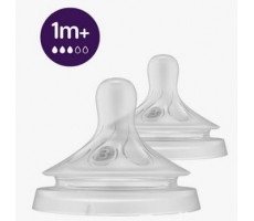 АВЕНТ СОСКА НАТУРАЛ СРЕДН.ПОТОК СИЛИК. №2 1+МЕС. /АРТ.963/02/ [AVENT]