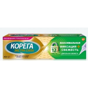 КОРЕГА КРЕМ Д/ФИКС. ЗУБ.ПРОТЕЗОВ 40Г. МАКС. ФИКСАЦИЯ +СВЕЖЕСТЬ [COREGA]