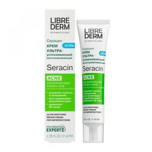 ЛИБРИДЕРМ СЕРАЦИН КРЕМ УЛЬТРАУСПОК. ВОССТАН. УХОД П/НЕСОВ. Д/ЖИРН. КОЖИ С АКНЕ 40МЛ. [LIBREDERM]