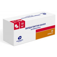 ВИЛДАГЛИПТИН КАНОН 50МГ. №28 ТАБ. /КАНОНФАРМА/