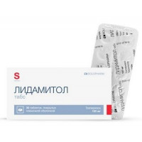 ЛИДАМИТОЛ ТАБС 150МГ. №30 ТАБ. П/П/О /ГРОТЕКС/