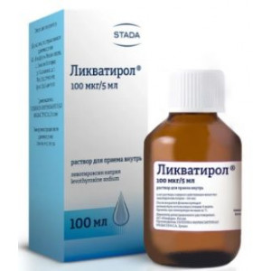 ЛИКВАТИРОЛ 100МКГ/5МЛ. 100МЛ. Р-Р Д/ПРИЕМА ВНУТРЬ ФЛ. +АДАПТЕР+ШПРИЦ /ГАЛЕНИКА/НИЖФАРМ/